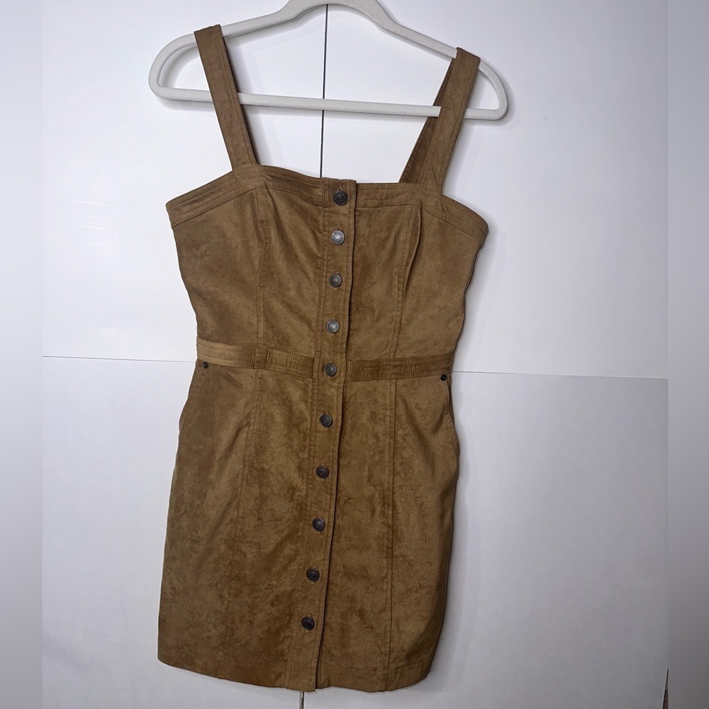 ABERCROMBIE & FITCH Suede Jumper Mini Dress
